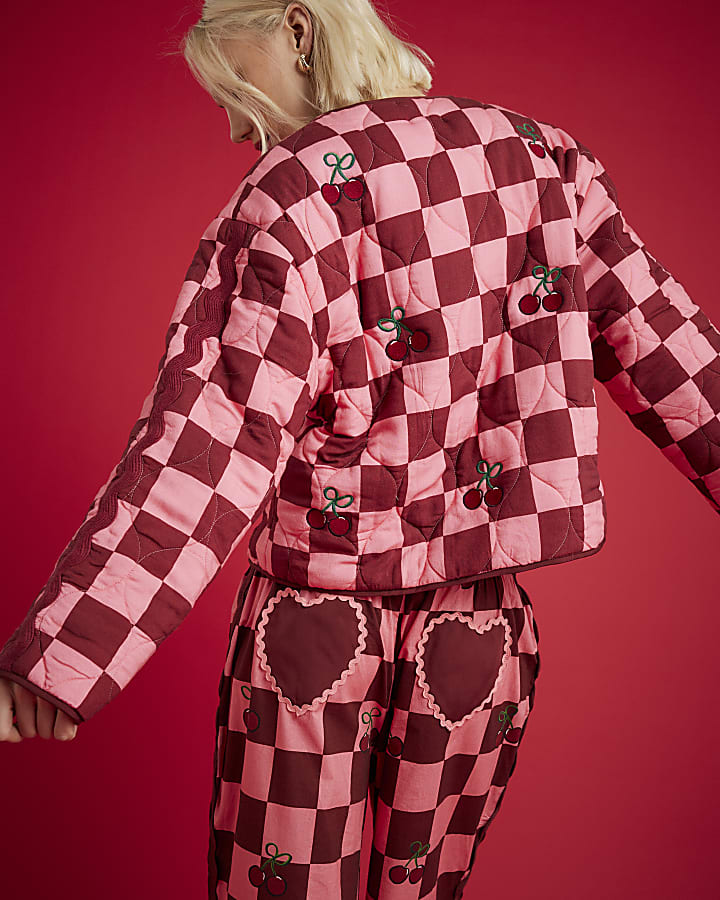 Nephthys Pink Checkerboard Cherry Jacket