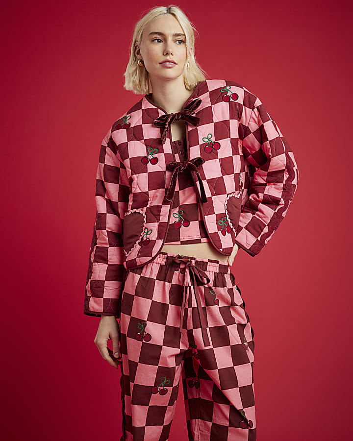 Nephthys Pink Checkerboard Cherry Jacket