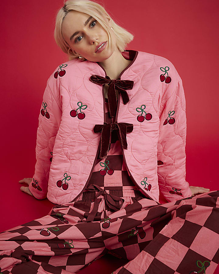 Nephthys Pink Checkerboard Cherry Jacket