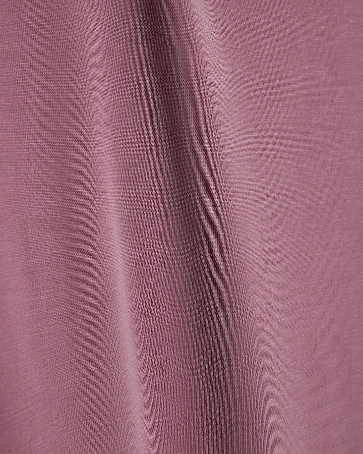 Pink Sleeveless Bandeau Midi Dress