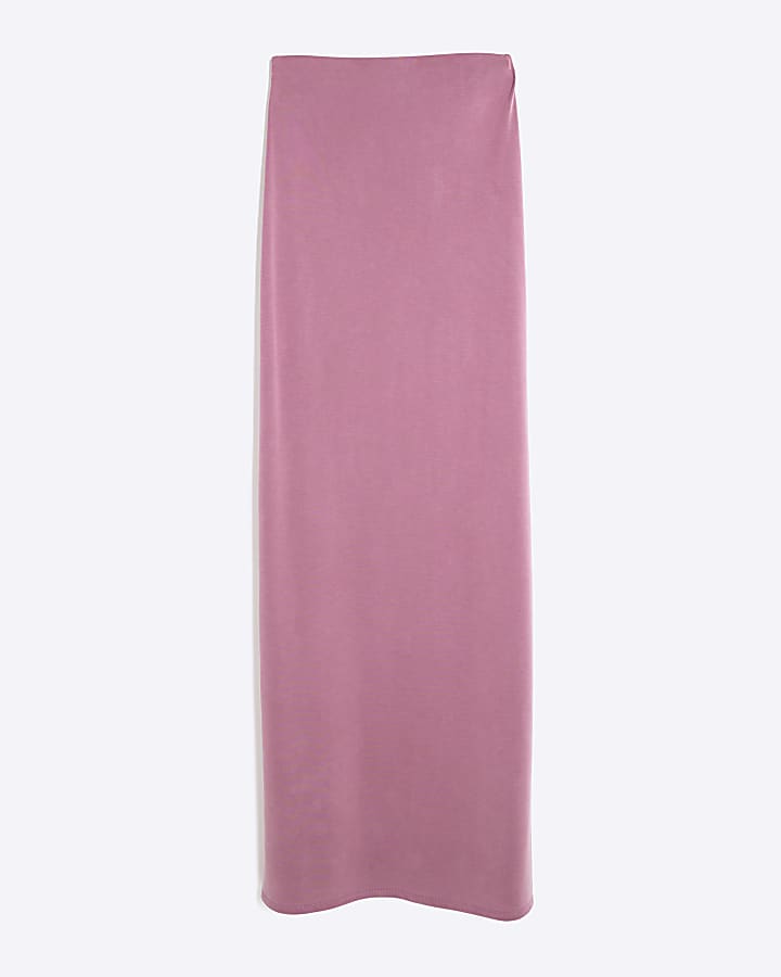 Pink Sleeveless Bandeau Midi Dress