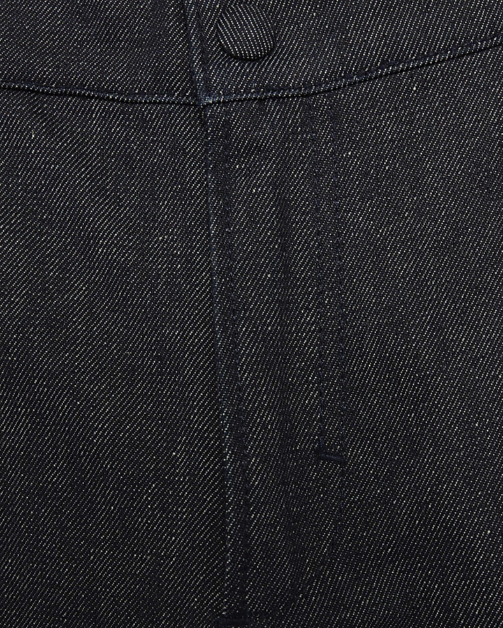 Blue Cargo Wide Leg Jeans