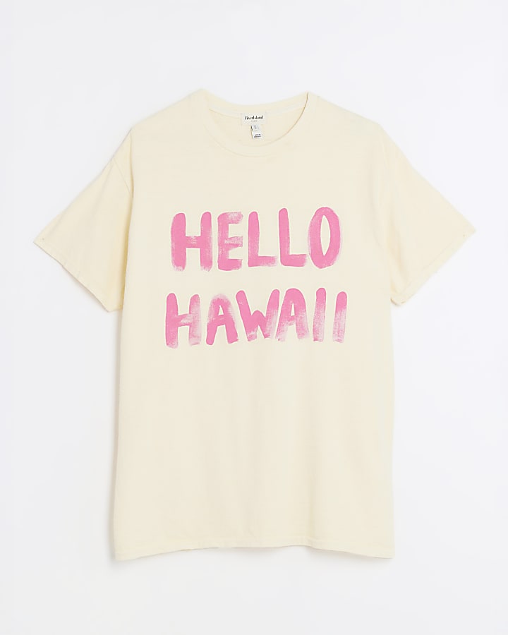 Yellow Hello Hawaii T-Shirt