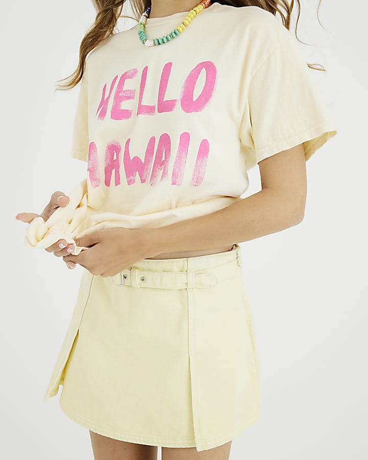 Yellow Hello Hawaii T-Shirt