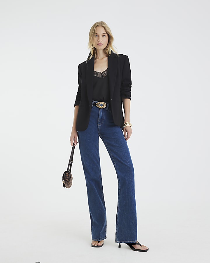 Black Edge To Edge Blazer