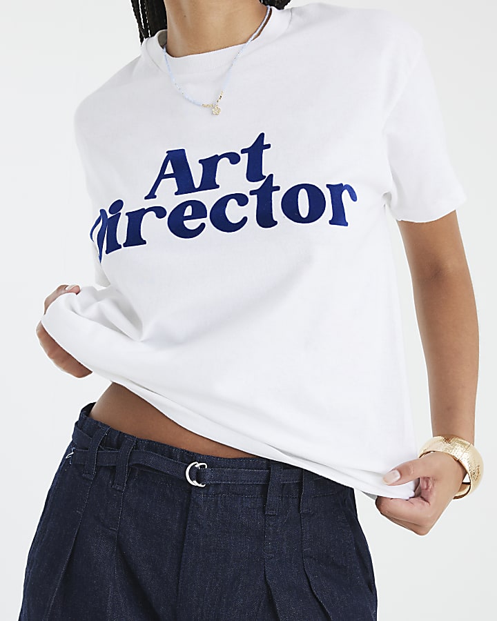 White Short Sleeve Art Director T-shirt