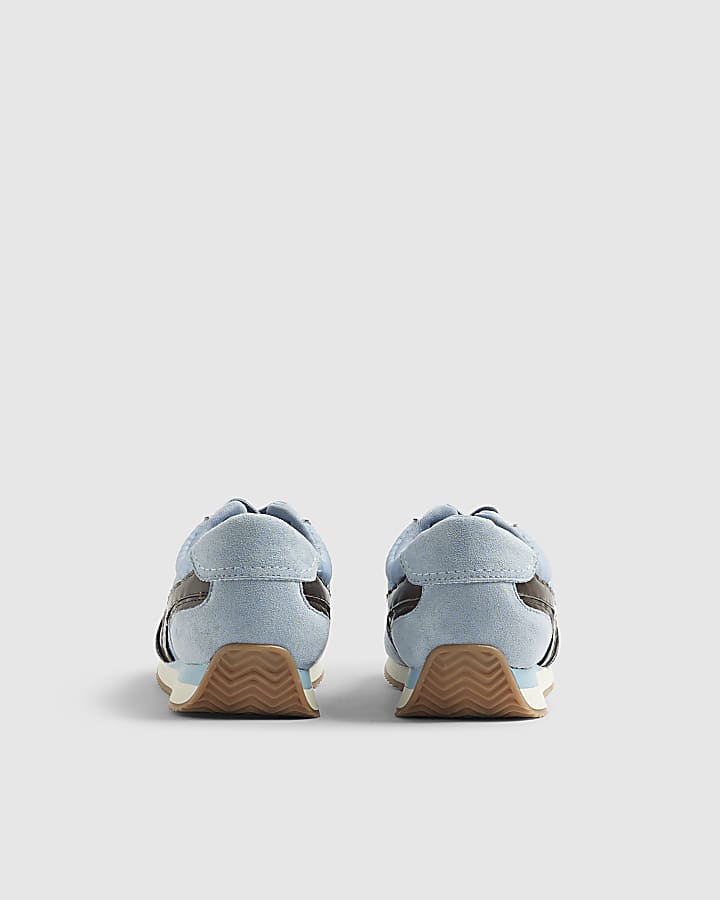 Blue Mesh Retro Style Trainers