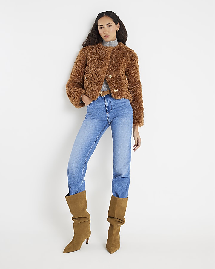 Brown Faux Fur Trophy Jacket
