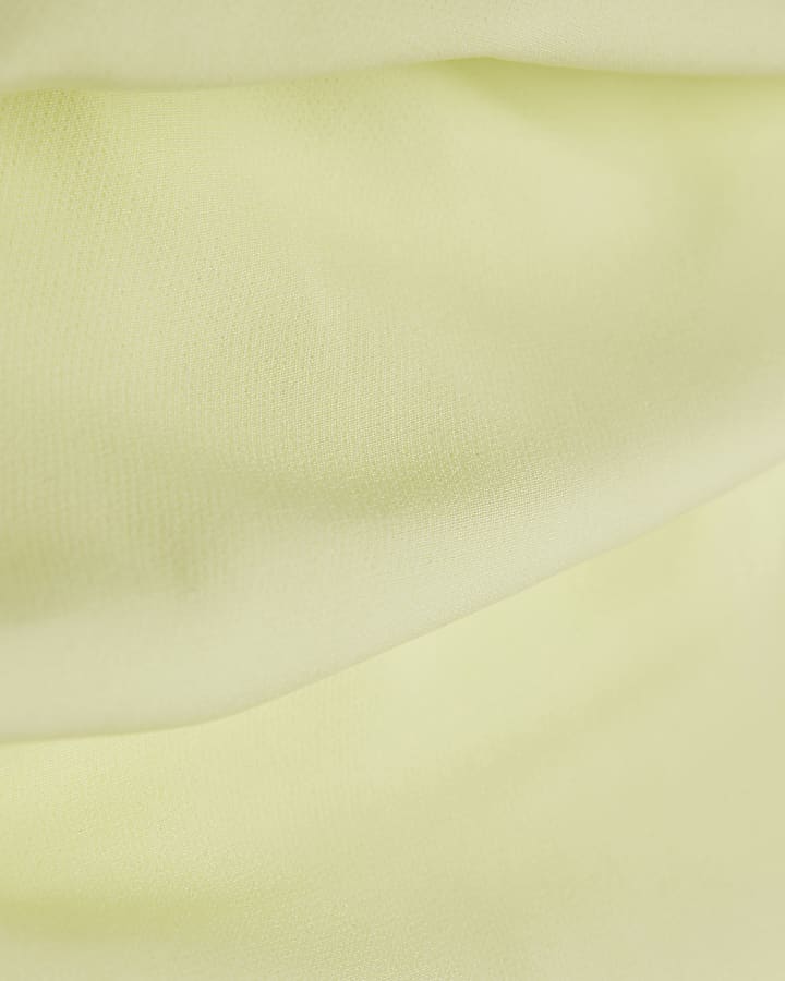 Green Sculpted Bandeau Tailored Midi Dress