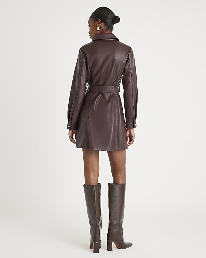 Red Belted Day Dress