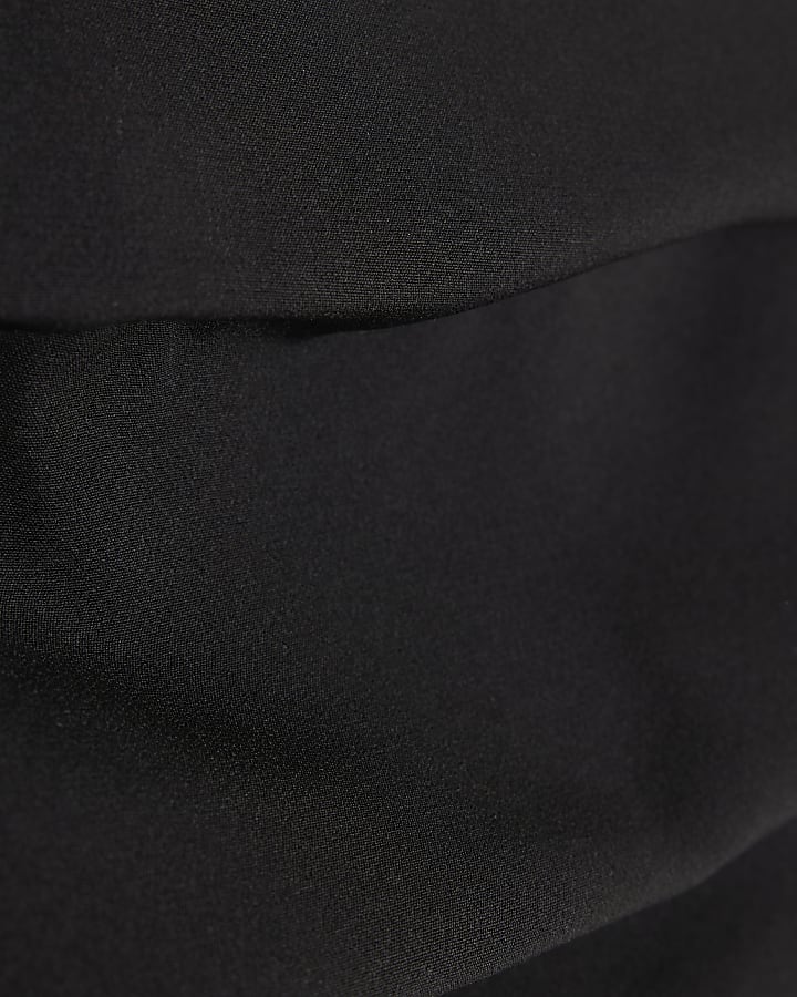 Black Tailored Bandeau Top