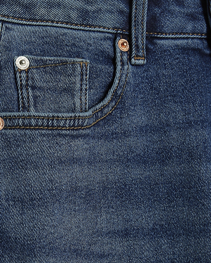 Blue High Rise Flared Jeans