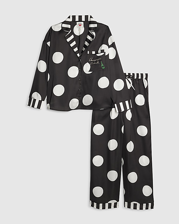 Nephthys Satin Spot Print Pyjama Set