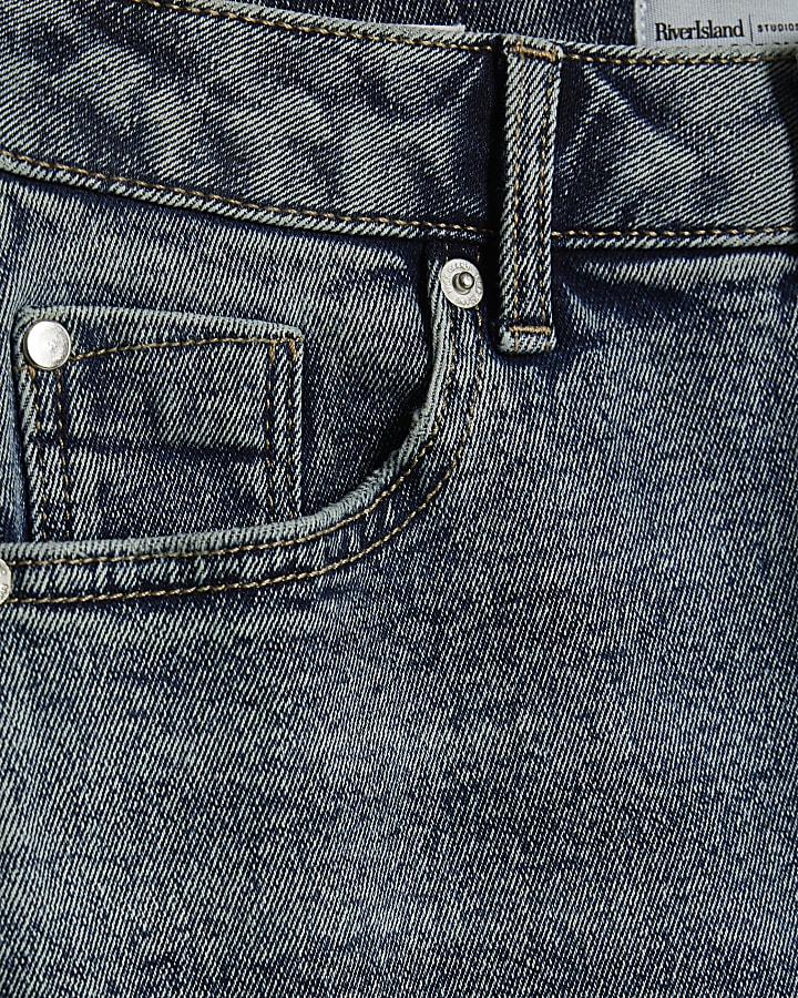 Blue High Rise Flared Jeans