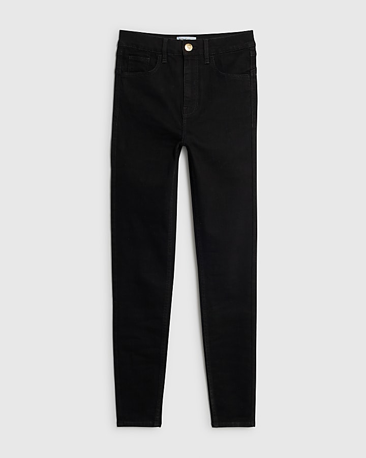 Black High Rise Sculpt Black Skinny Jeans