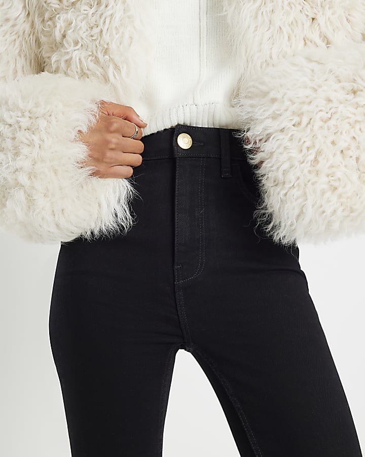 Black High Rise Sculpt Black Skinny Jeans