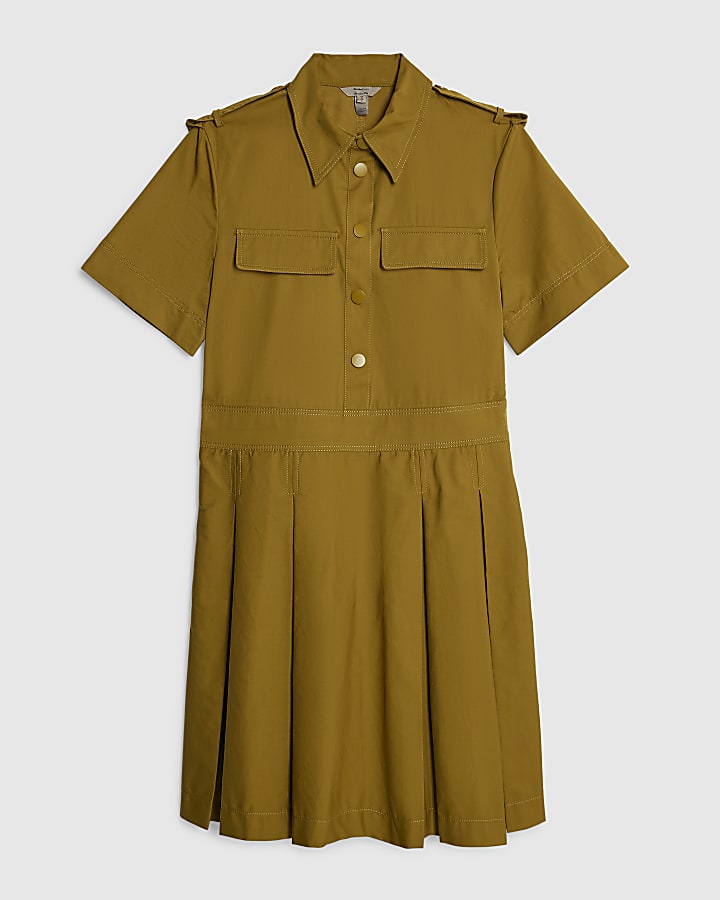 Yellow Utility Mini Dress