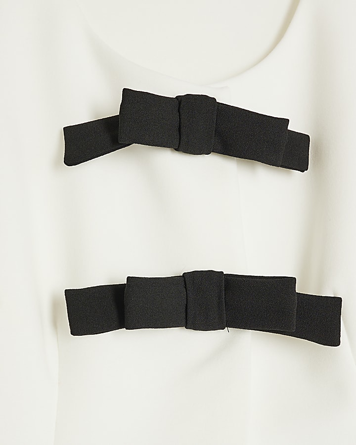Black Sleeveless Bow Hybrid Jumpsuit