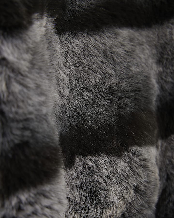 Black Faux Fur Cuff Sweatshirt