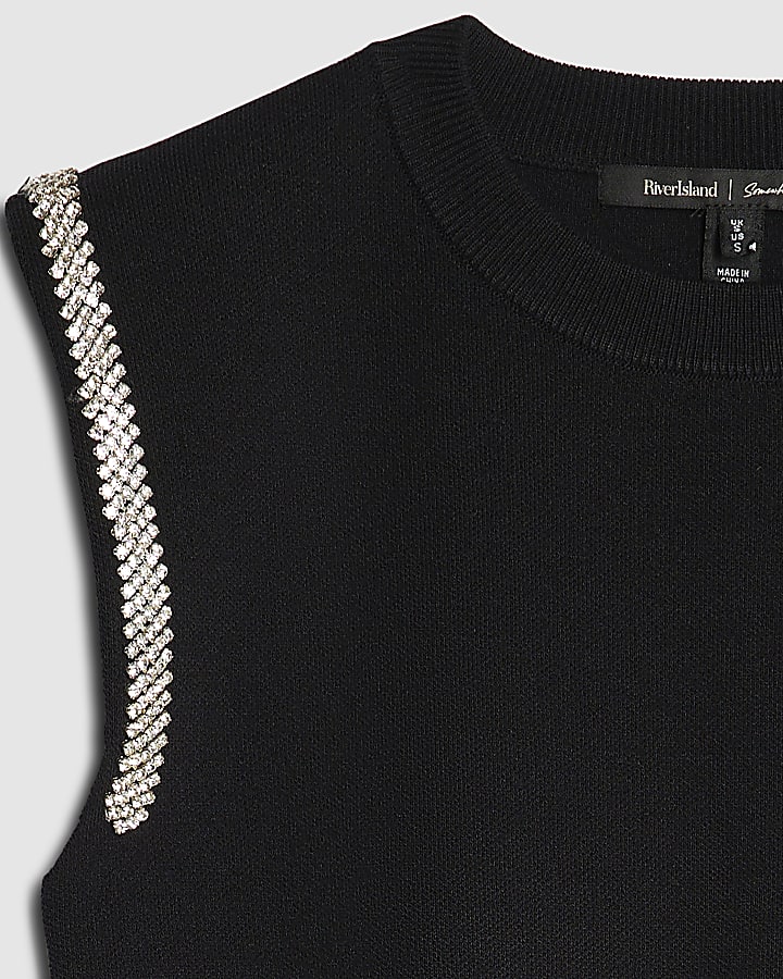 Black Shoulder Top