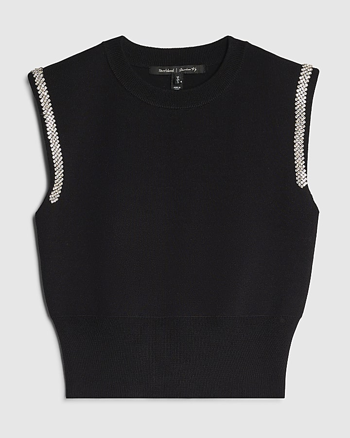 Black Shoulder Top