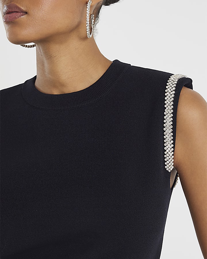 Black Shoulder Top