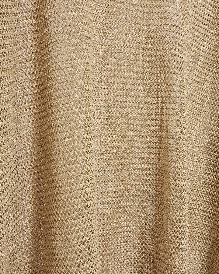 Gold Metallic Knitted Cape