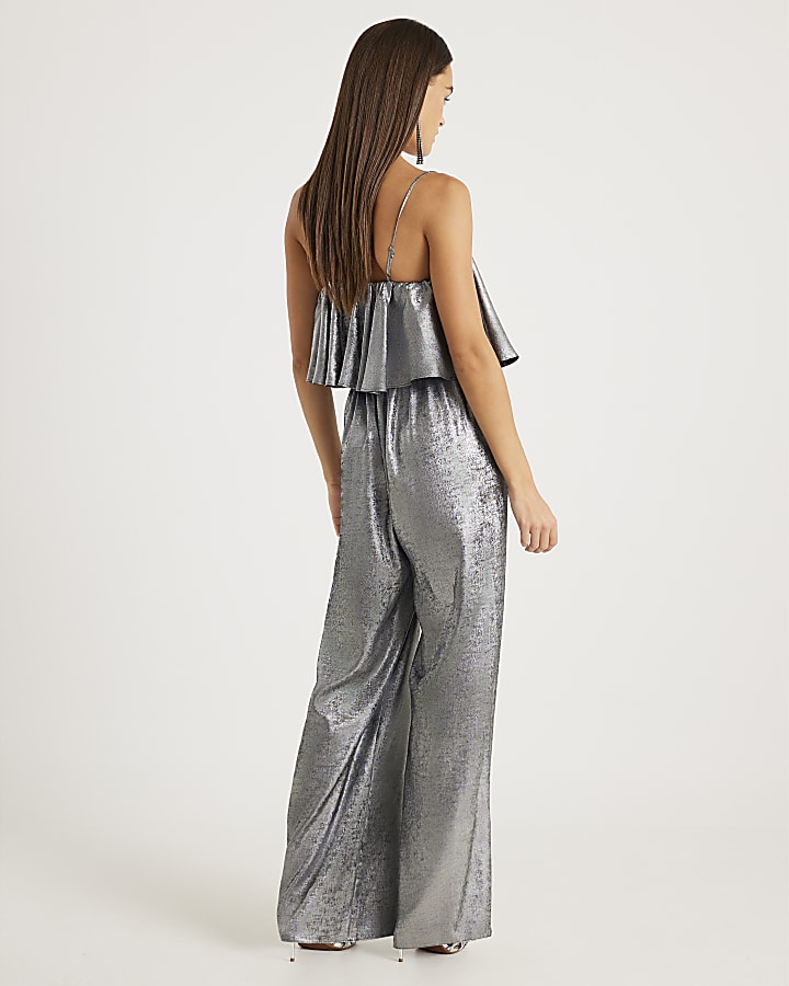 Silver Layered Jumpsuit