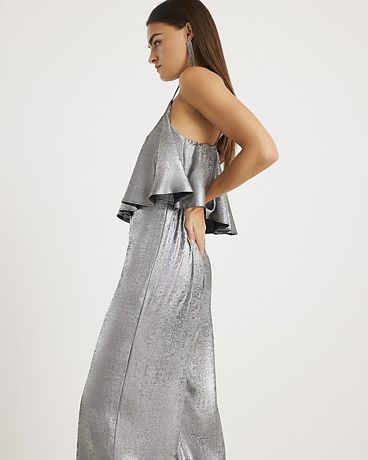 Silver Layered Jumpsuit