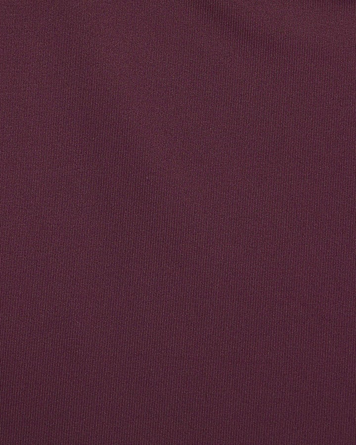 Purple Long Sleeve Square Neck Bodysuit
