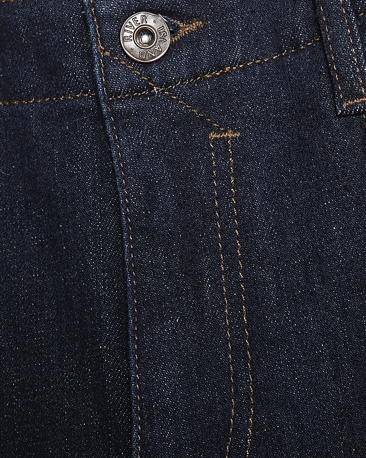 Blue Pin Seam Loose Fit Jeans