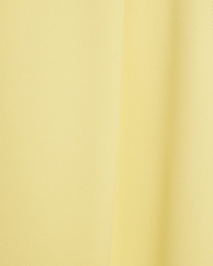 Yellow High Waisted Wide Leg Trousers