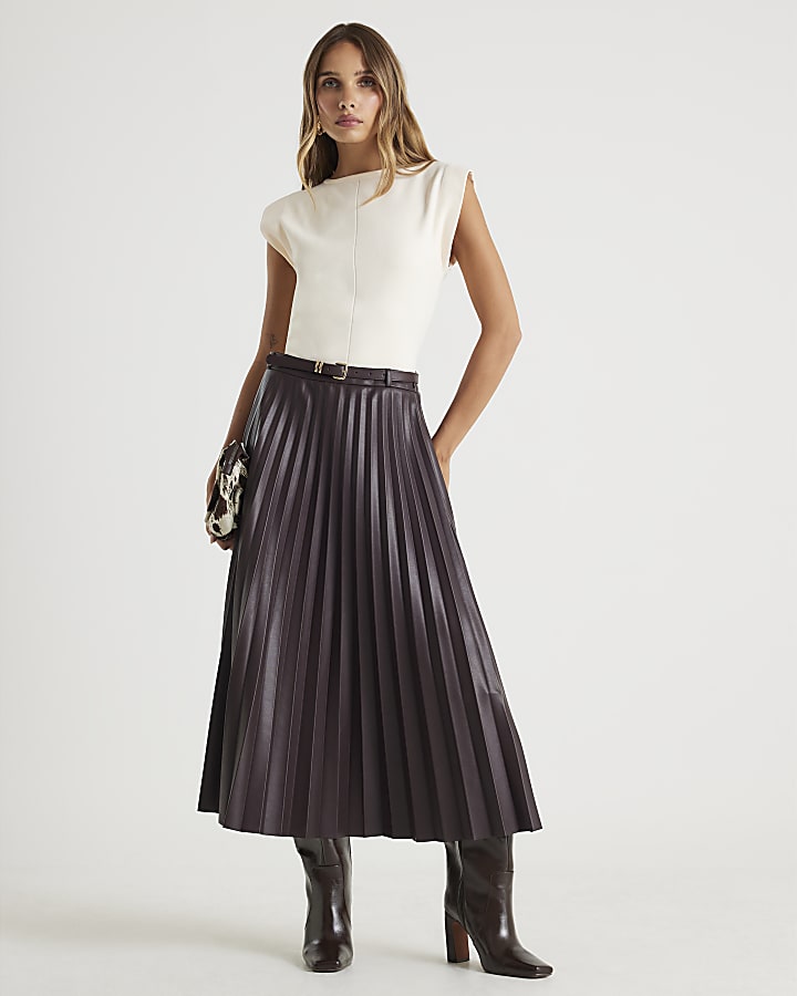 Cream Sleeveless Top