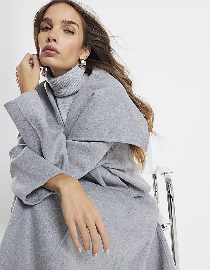 Grey Handmade Short Waterfall Jacket