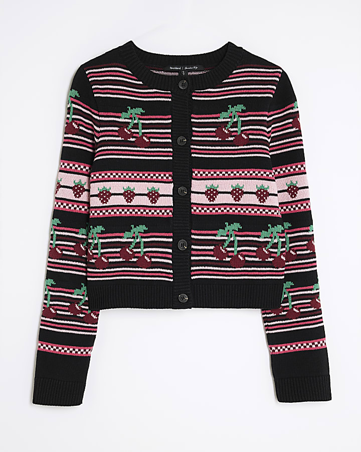 Black Cherry Knitted Cardigan