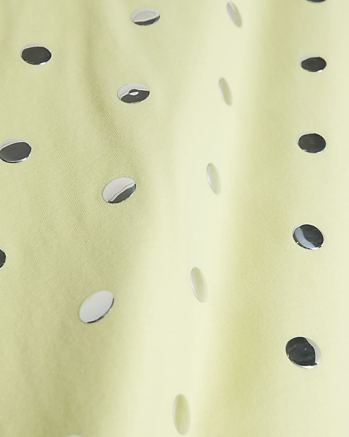 Lime Short Sleeve Studded T-shirt