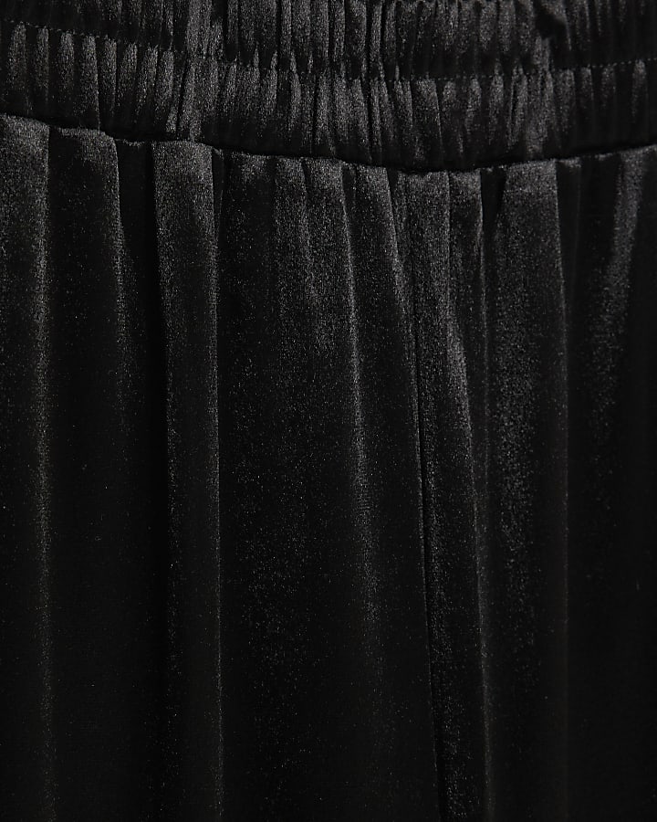Black Velvet Wide Leg Jogger