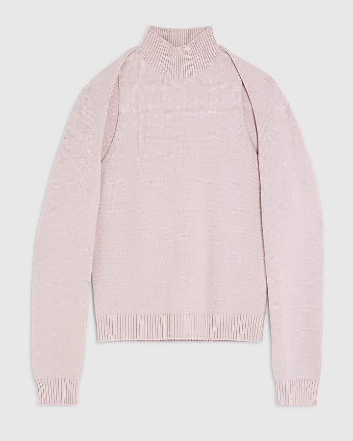 Pink Knit 2 in 1 Shrug Top