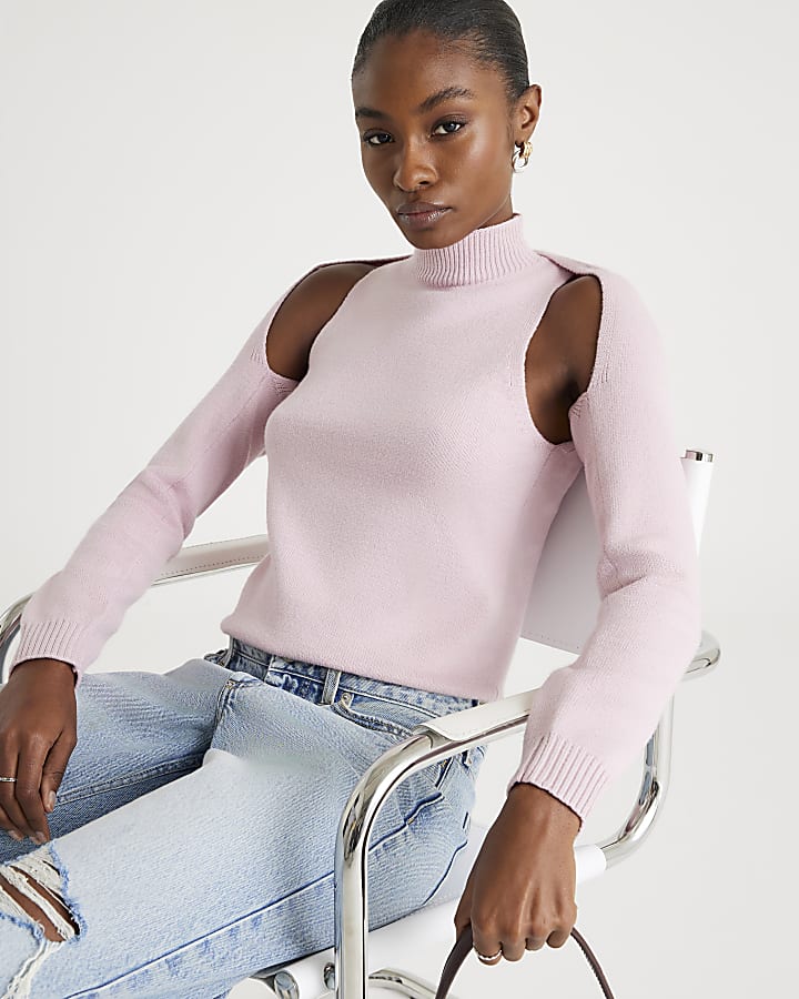 Pink Knit 2 in 1 Shrug Top