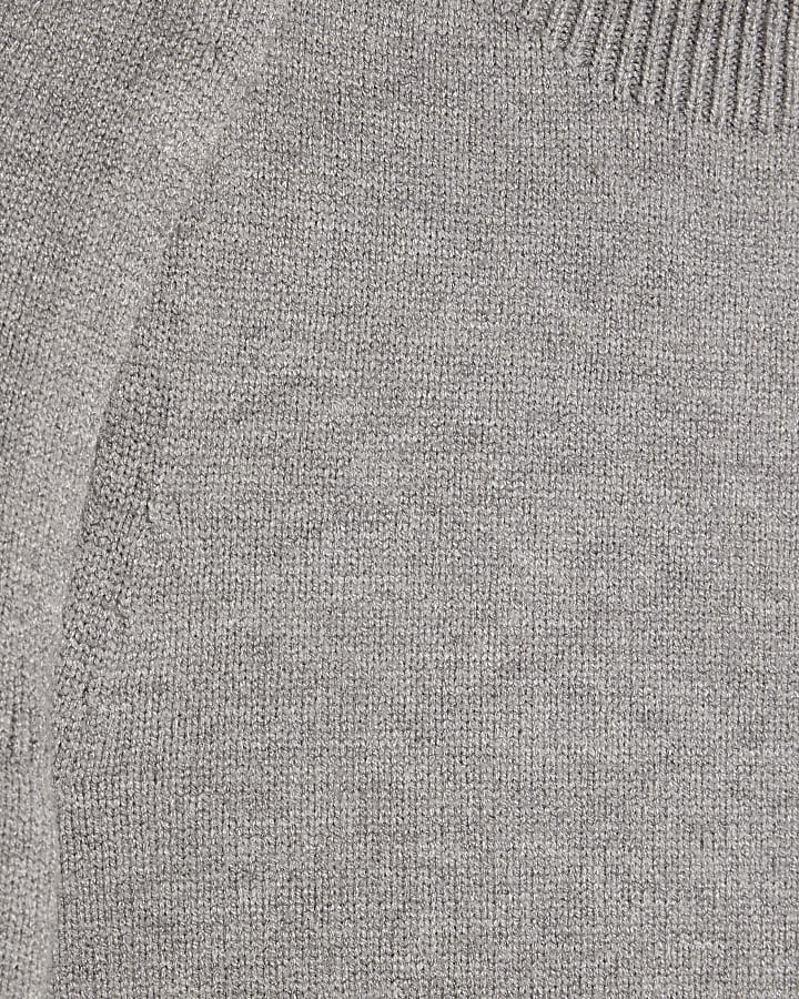 Grey Knit 2 in 1 Shrug Top