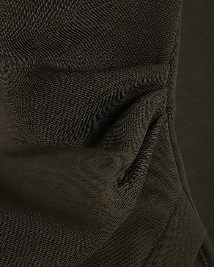 Green Long Sleeve Draped Sweatshirt
