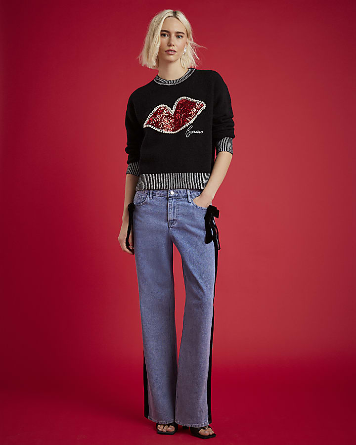 Nephthys Black Lips Christmas Jumper