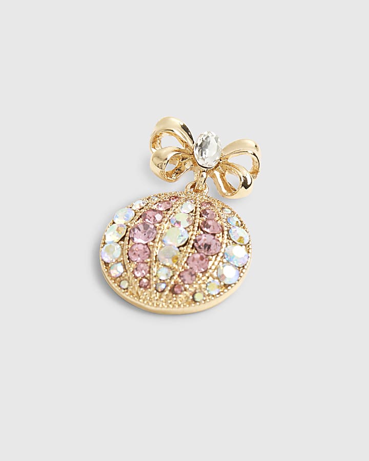 Gold Bauble Drop Earrings
