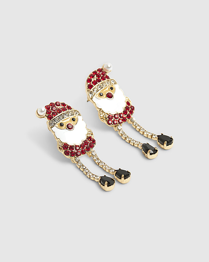 Red Santa Drop Earrings
