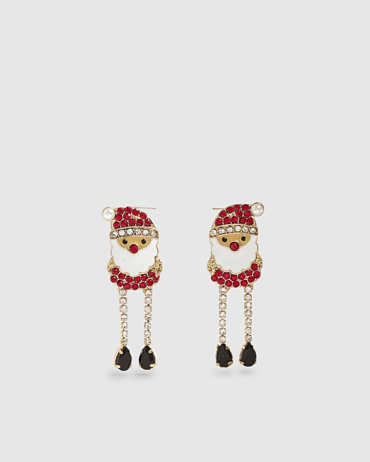 Red Santa Drop Earrings
