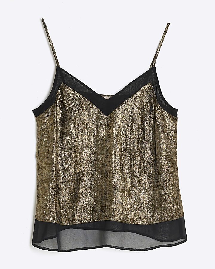 Gold Metallic Cami Top