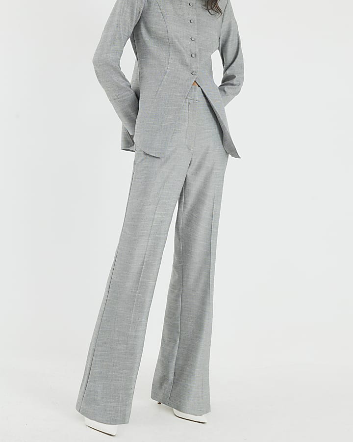 Grey Flared Trousers