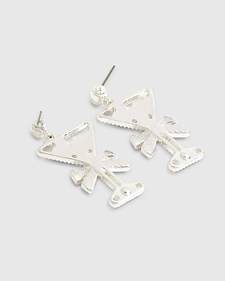 Silver Cocktail Drop Earrings