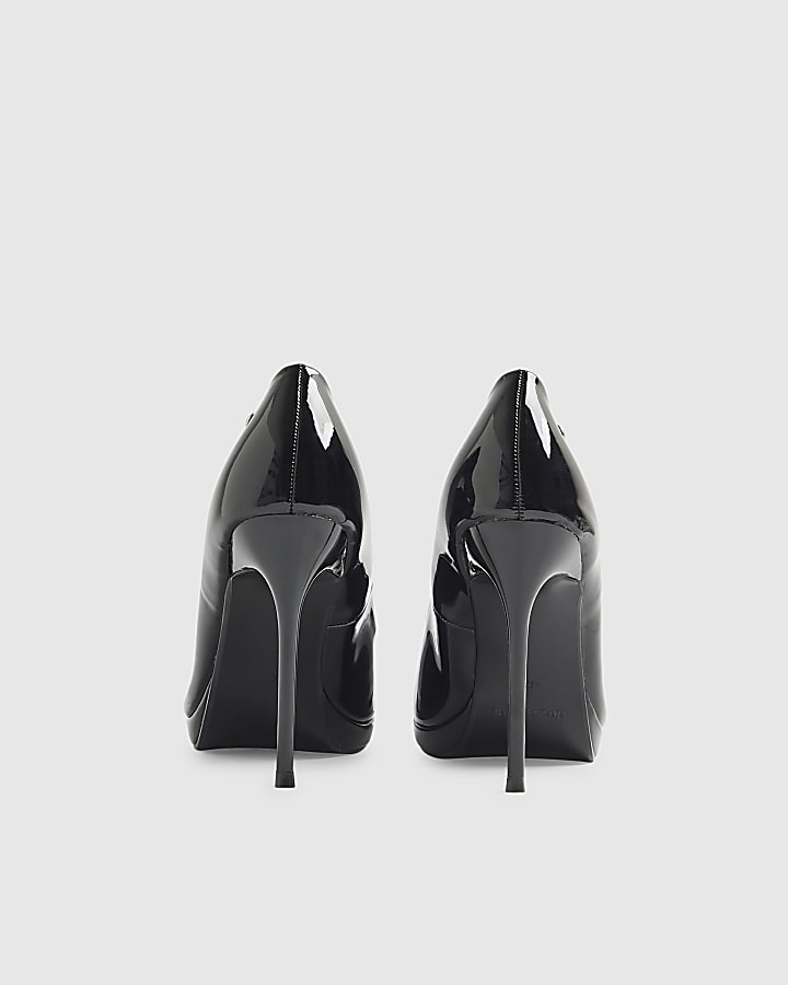 Black Diamante Court Heels
