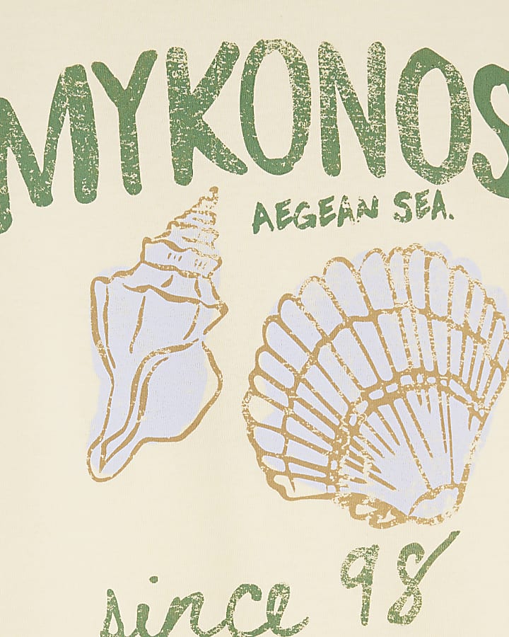 Cream Sleeveless Mykonos Shell Tank Top